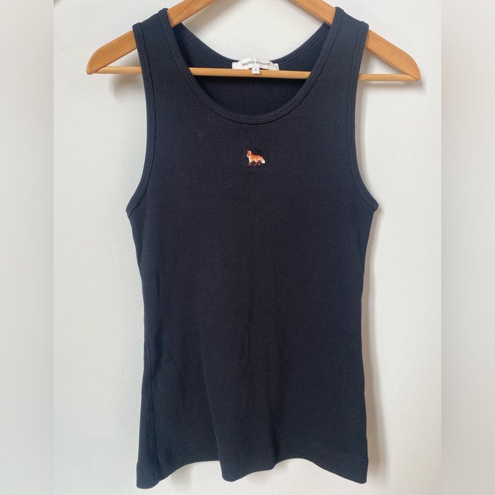 Maison Kitsune Baby Fox Ribbed Tank Top